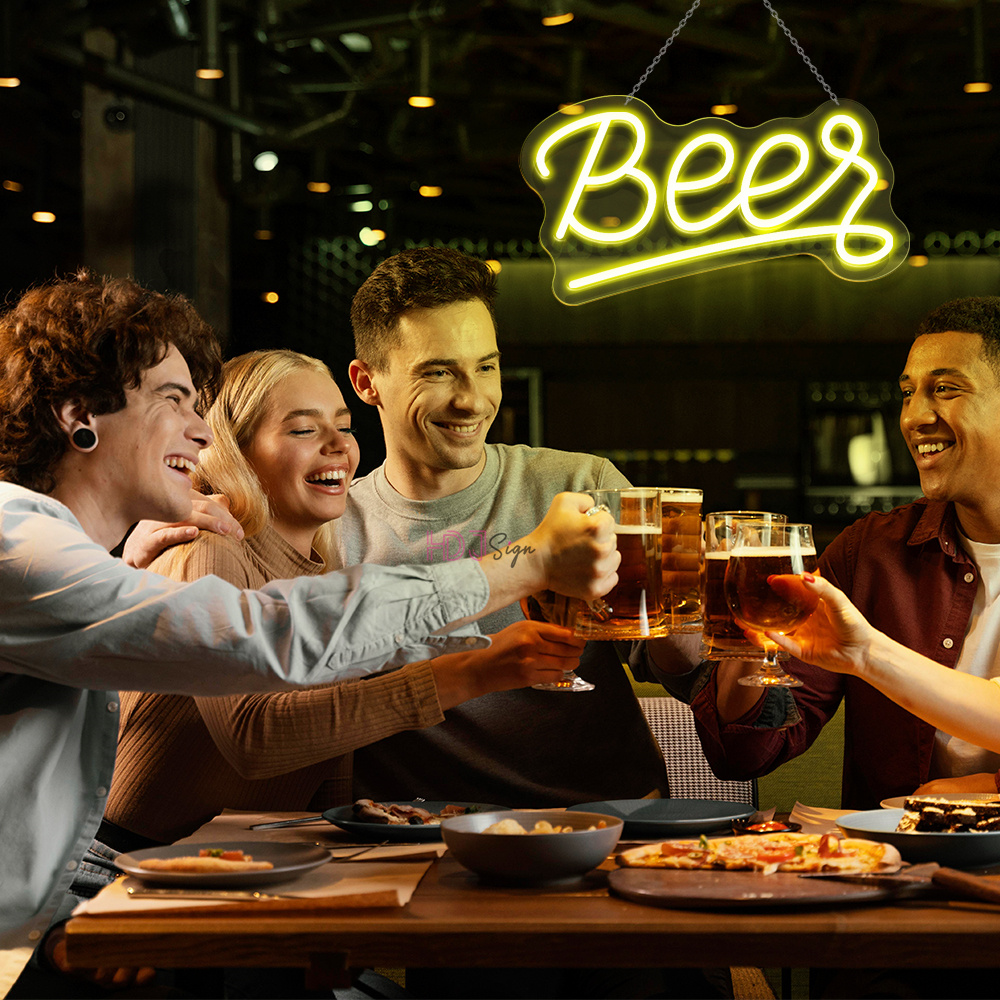 Wine Beer Whiskey Year - WHISKEY BAR Beer LED Neon Light