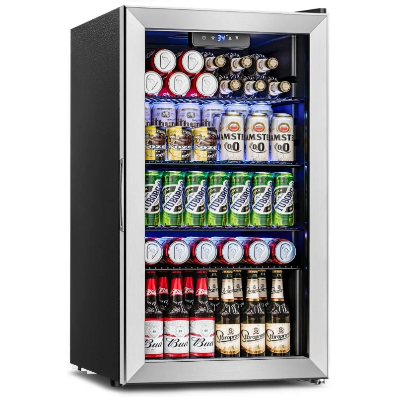 Wine Beer Fridge Small - Beverage Refrigerator Cooler - 126 Can