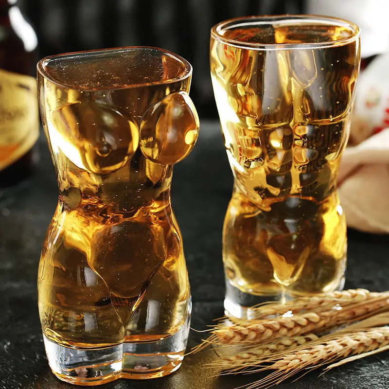 Wine Beer Mixed Drinks - Creative Beer Glasses Body Art Drink