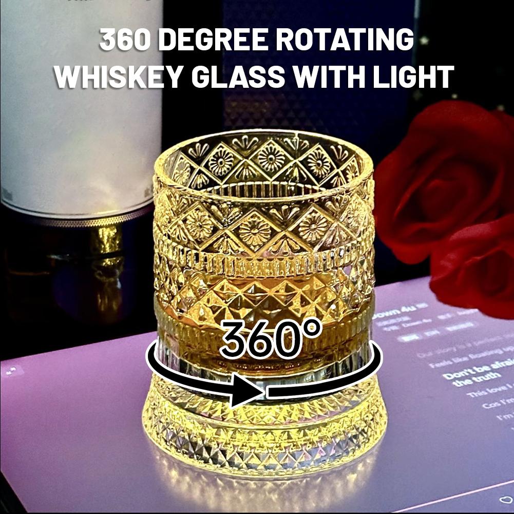 Wine Beer Whiskey - Rotating Whiskey Glass Creative Crystal Beer