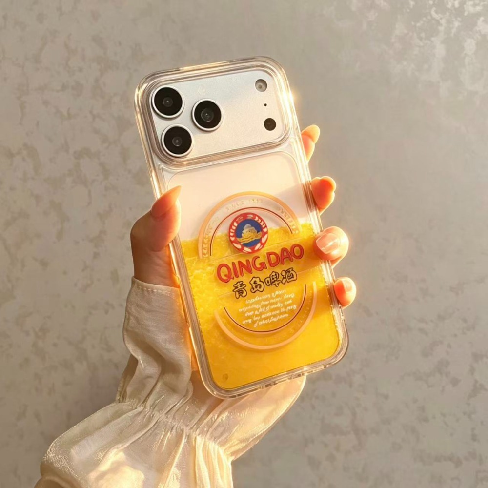 Beer & Wine Downtown - Funny Qingdao Beer Liquid Quicksand Phone