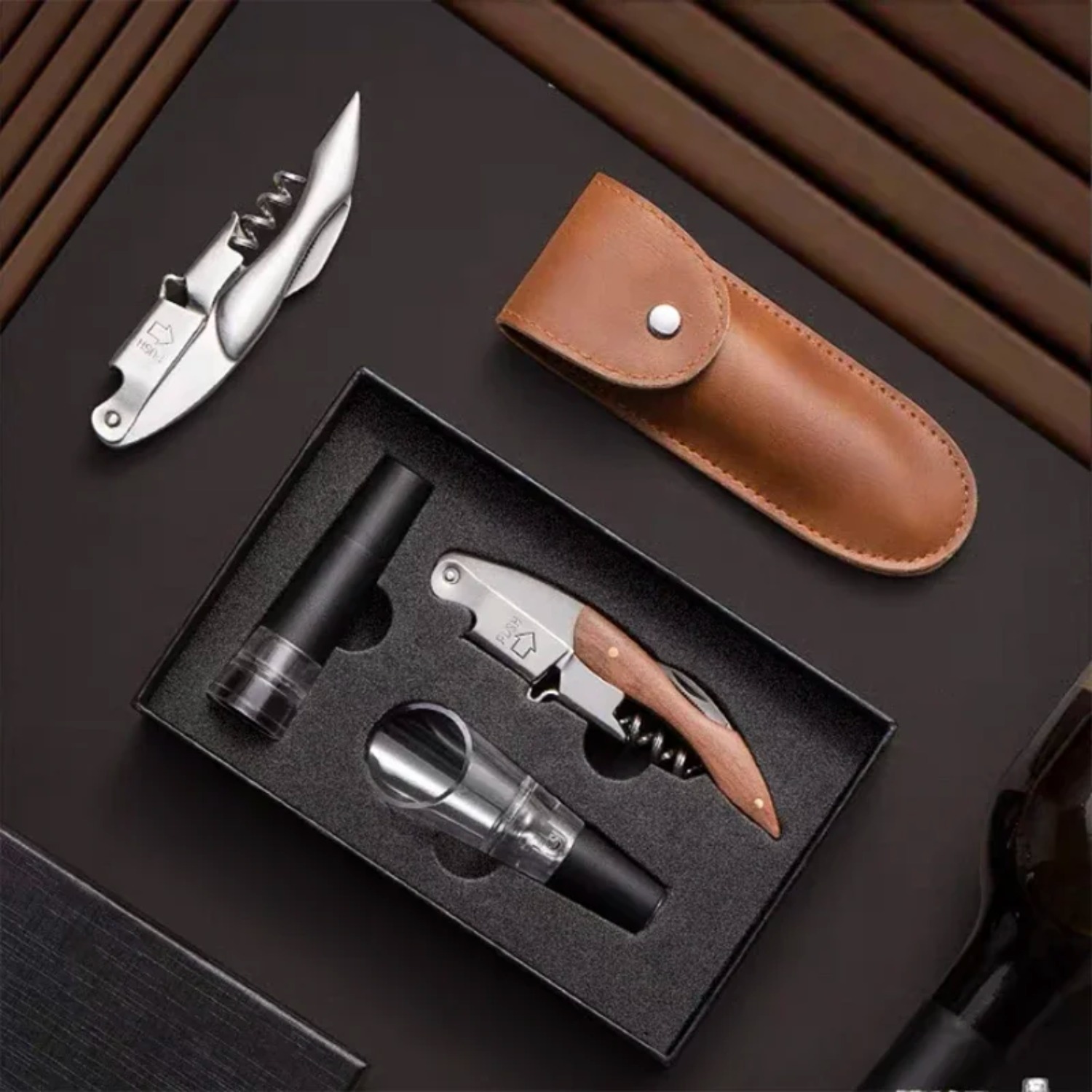 Taste Wine Beer Kitchen - Wood Handle Corkscrew Professional Wine Opener