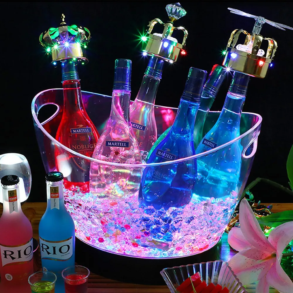Beer Wine Up - 8L Transparent LED Luminous Ice Cube