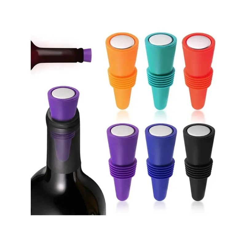 Taste Wine Beer Kitchen - Silicone Wine Bottle Stopper Set Whisky