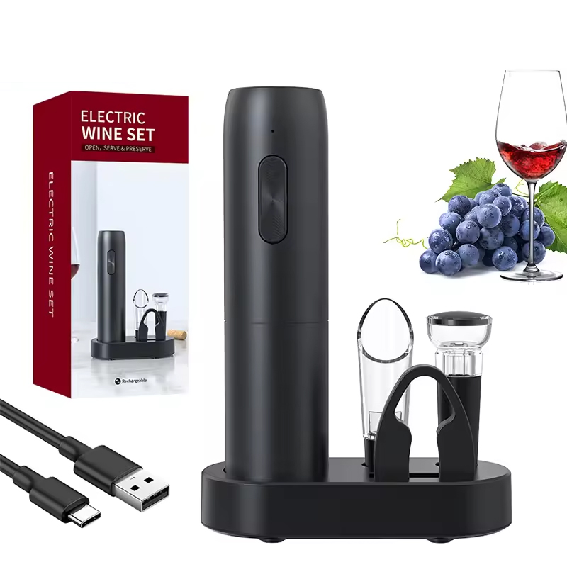 Wine Beer Opener - 4-in-1 Electric Bottle Wine Opener Set