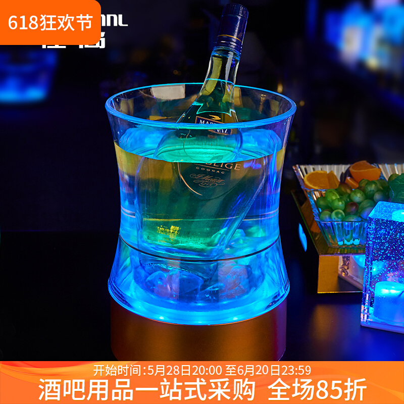 Beer Wine Up - Multicolor LED Beer Ice Bucket Plastic
