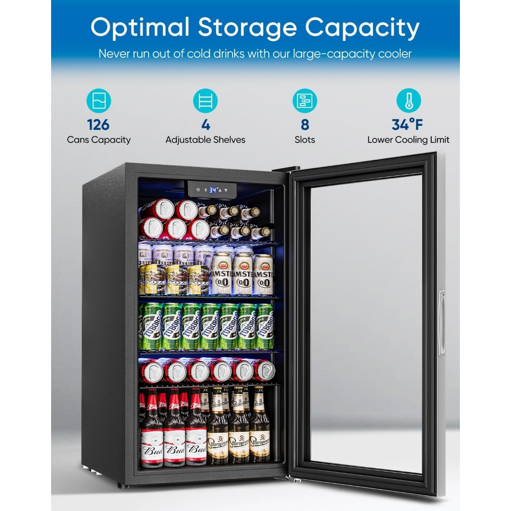 Beverage Refrigerator Cooler - - Wine Beer Fridge Small review and price