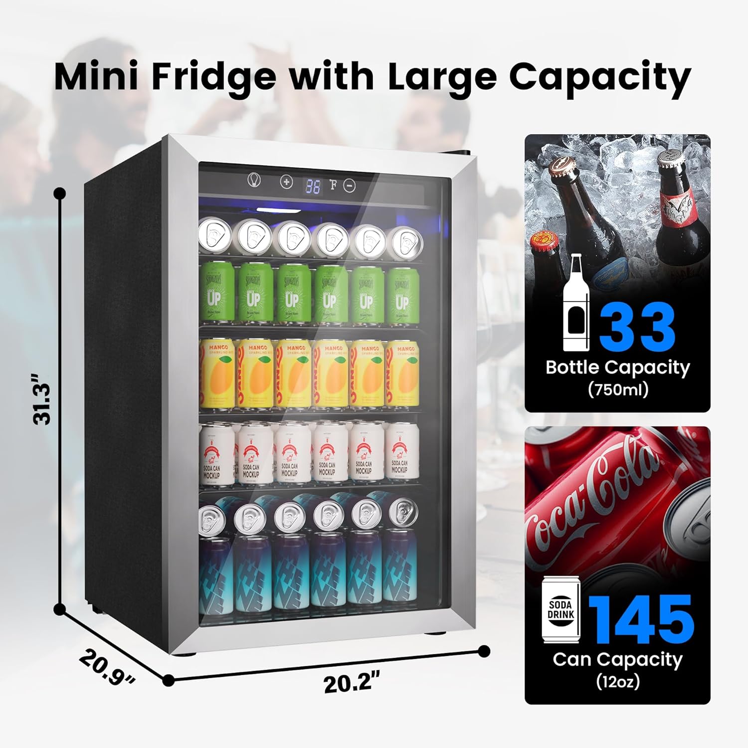 4.5 Cu.Ft Beverage Refrigerato - Wine Beer Fridge Small review and price