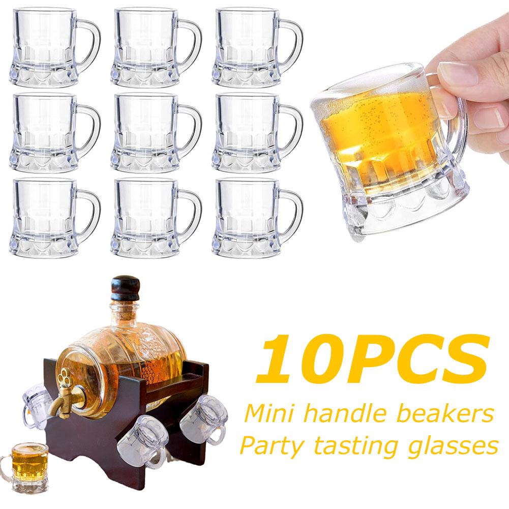 10PCS 30ml Beer Cup Small Hand - Beer Mug Handled review and price