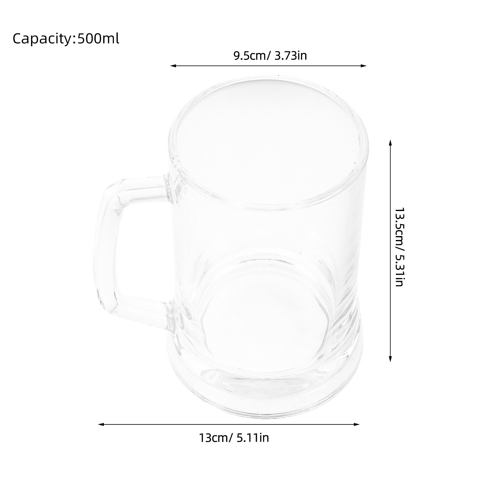 Glass Beer Mug Stein Clear Han - Beer Mug Handled review and price