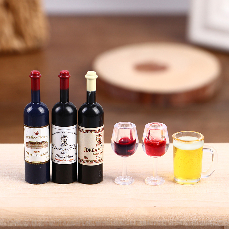 5Pcs 1:12 Dollhouse Miniature  - Wine Y Beer review and price