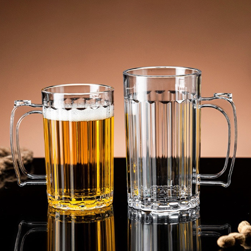 Acrylic Beer Cup Household Mug - Beer Mug Handled review and price