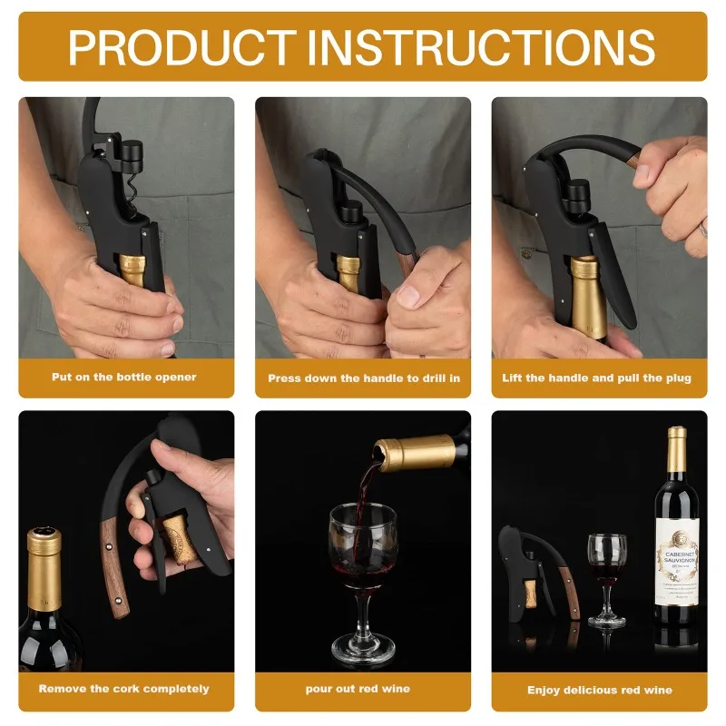 Gooseneck Wine Opener-Manual L - Cork Screw Lever review and price