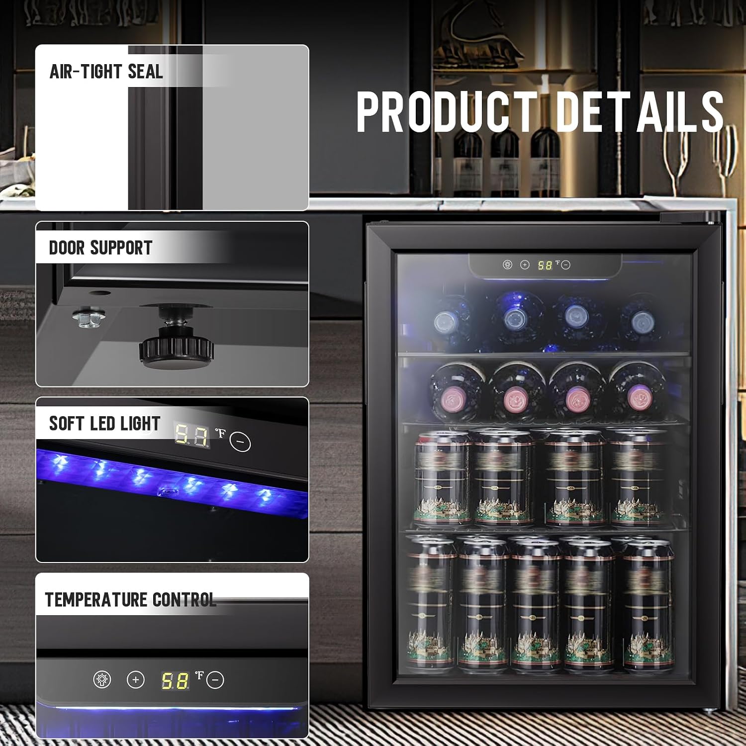 2.6cu.ft Wine Cooler/Cabinet B - Wine Beer Fridge Small review and price