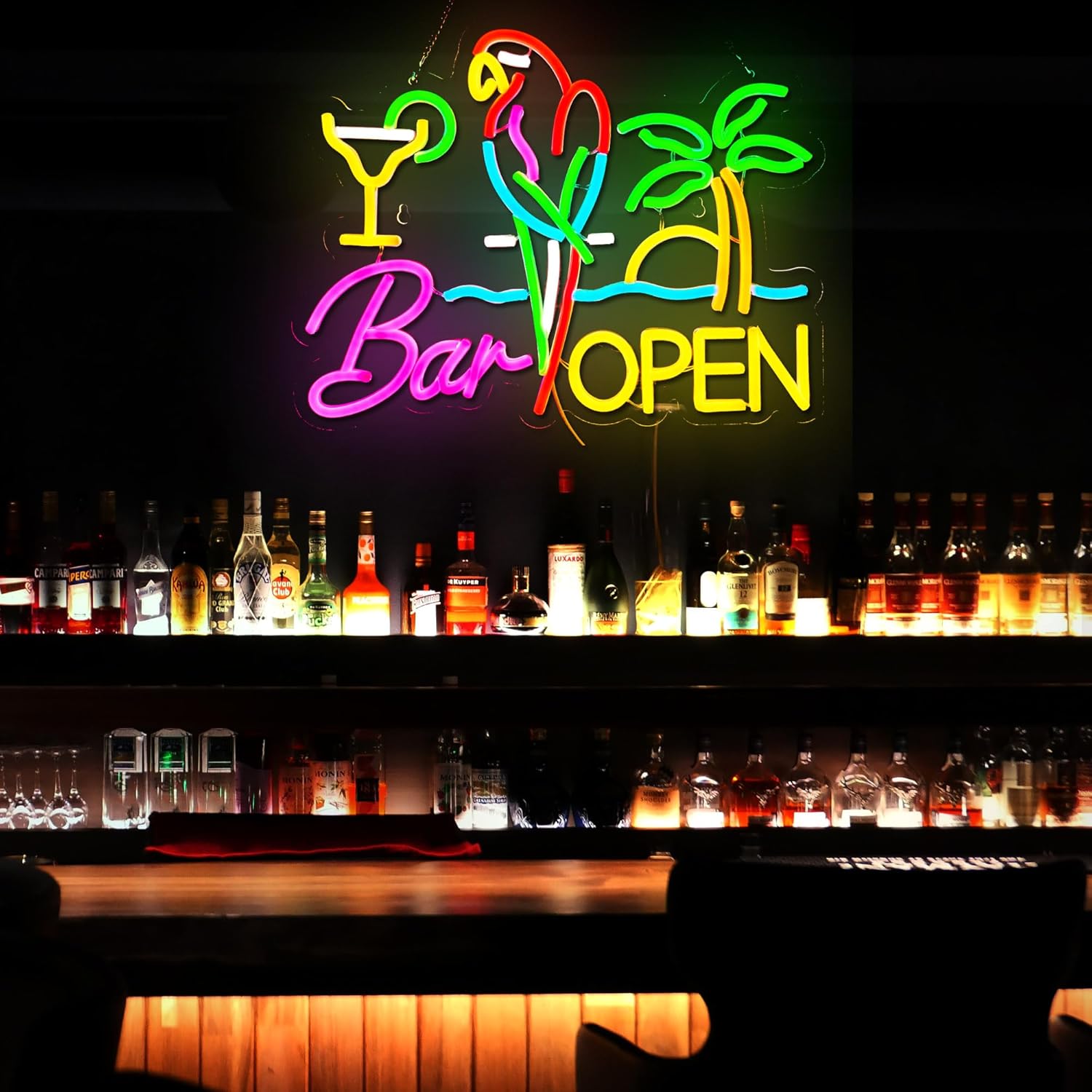 Bar Open Neon Sign Business Ar - Beer & Wine Downtown review and price