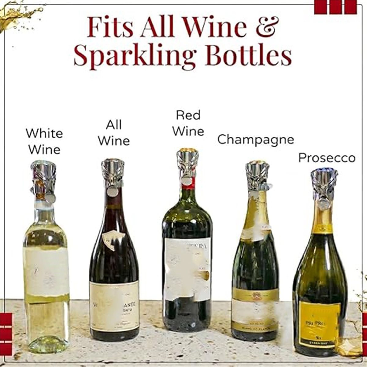 (A02R] 2Pcs Wine Stopper & Cha - Wine & Beer Unlimited Spirits review and price