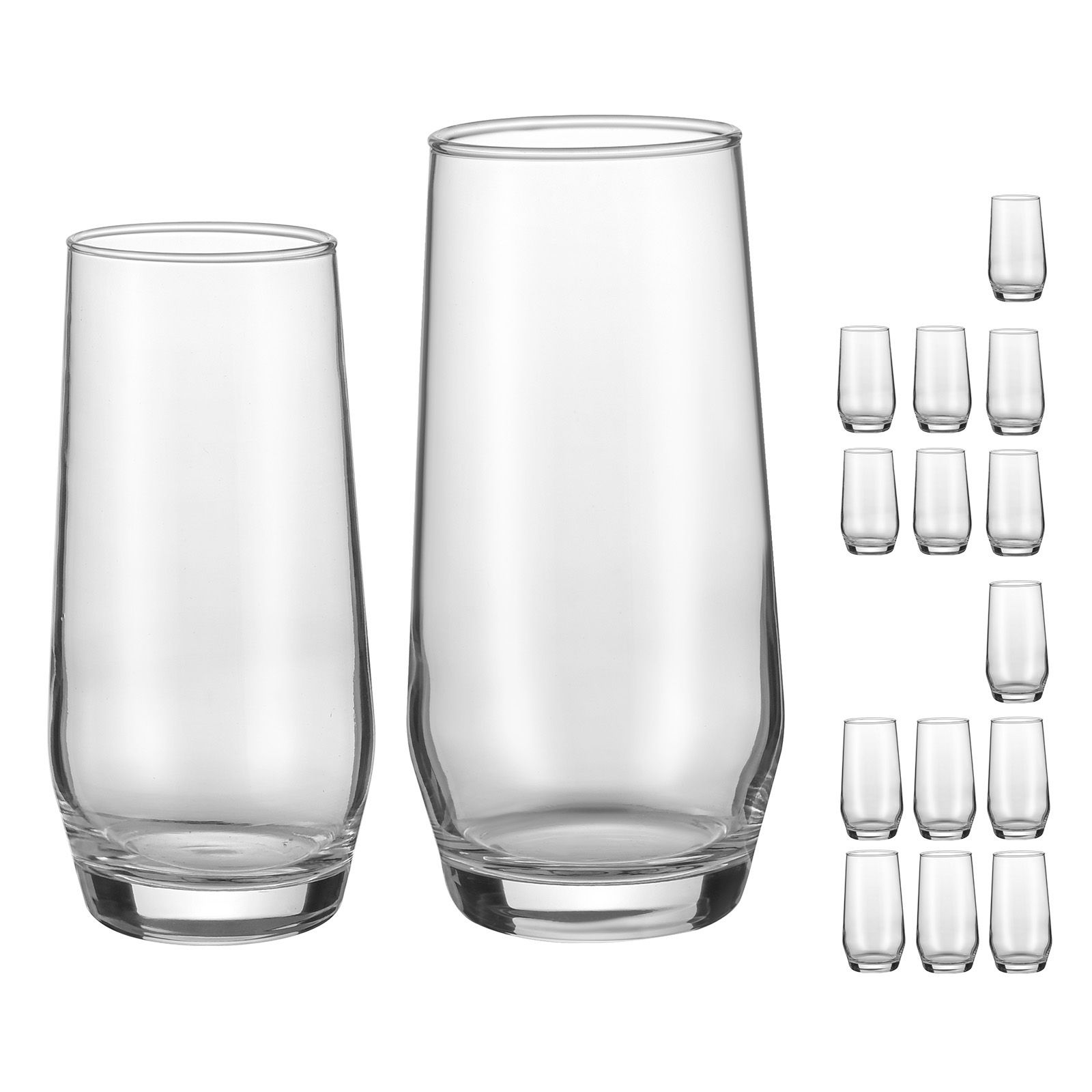 Drinking Glasses Set, 16-Piece - Wine Beer Mixed Drinks review and price
