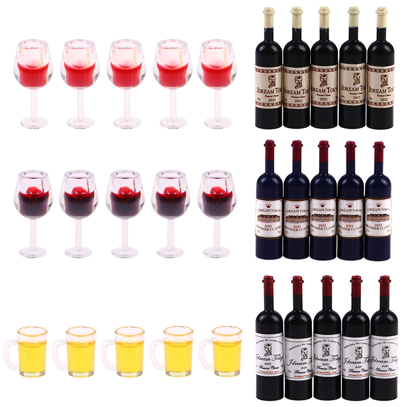 5Pcs Dollhouse Miniature Wine  - Wine Y Beer review and price