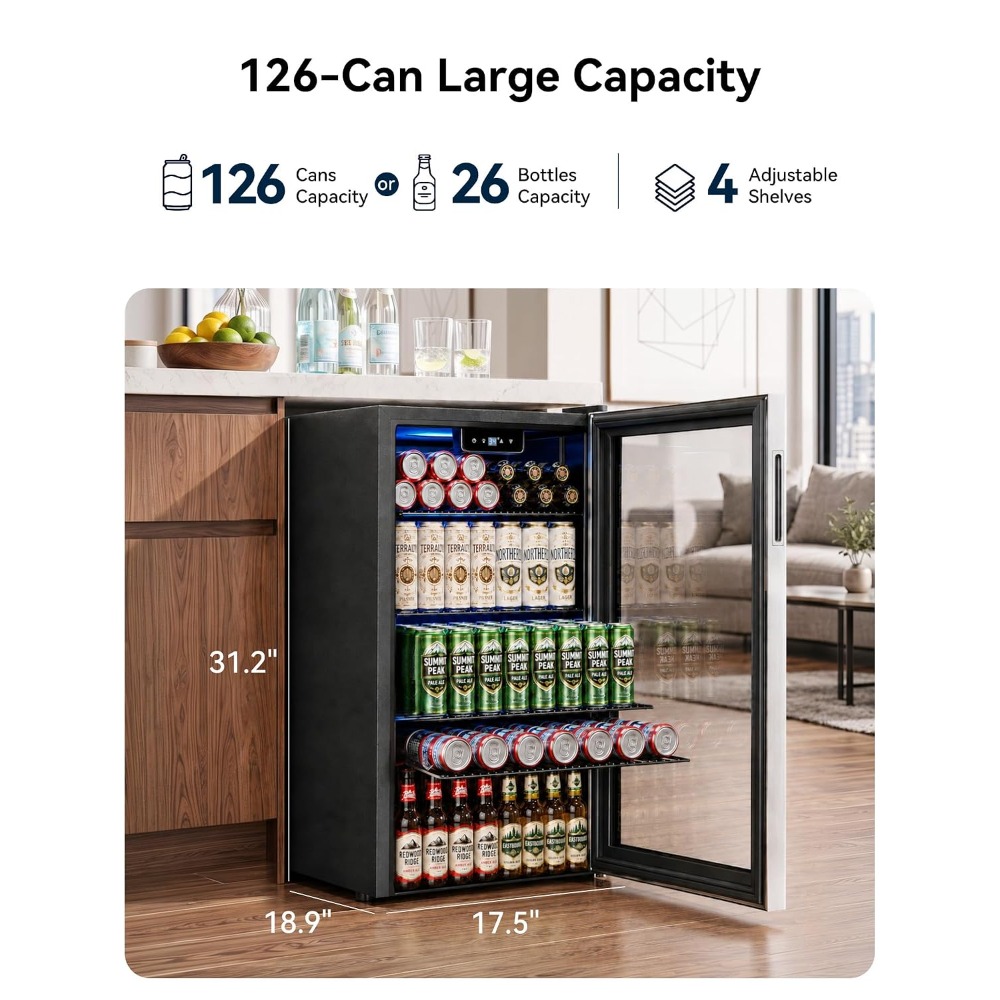 126 Can Mini Beverage Refriger - Wine Beer Fridge Small review and price